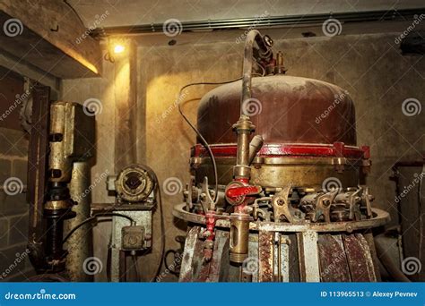 Old Vintage Equipment On A Brewery Stock Image Image Of Machine