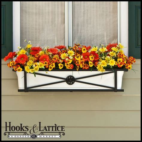 Medallion Decora Window Boxes With Plastic Pvc Liners Wrought Iron