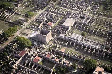 Ostia Antica Aerial View Showing The Typical Roman Lay Out Straight