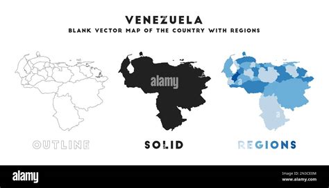 Venezuela Map Borders Of Venezuela For Your Infographic Vector