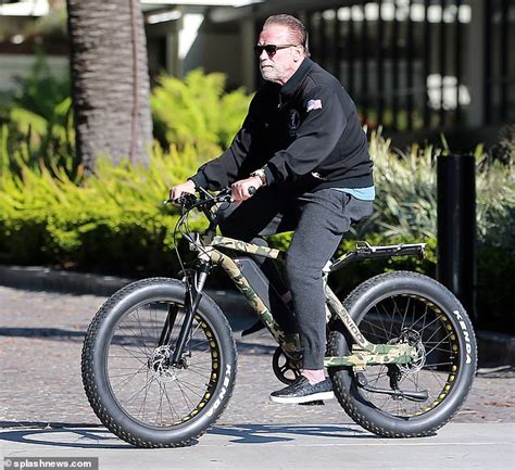 Arnold Schwarzenegger Looks Relaxed As He Goes For A Bike Ride In