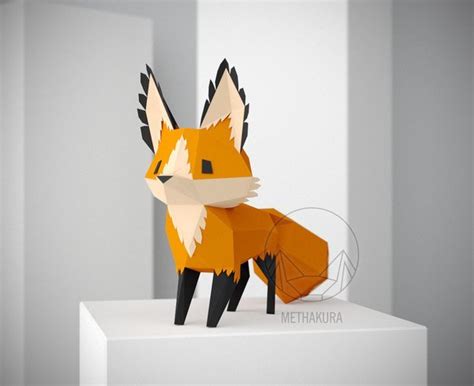 Fox Papercraft Template 2