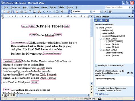 Shortcuts sind eine erleichterung für die. Tutorial: XML in Word 2003 | iX