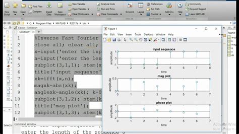 Inverse Fast Fourier Transform Ifft Using Matlab Youtube