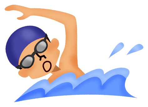 クロールで泳ぐ男性の無料イラスト フリーイラスト素材集 ジャパクリップ