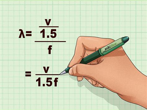 F is the frequency of the wave in hertz t is the period of the wave in seconds 2.f=v/lambda where. 3 Simple Ways to Calculate Wavelength - wikiHow