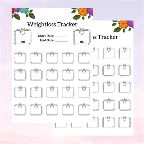Free Printable Weight Loss Tracker Krafty Planner Free Weight Loss