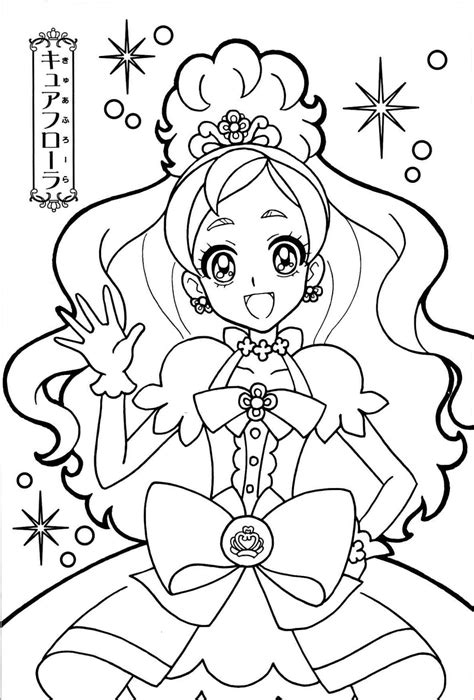 Pretty Cure Anime Girls For Kids Printable Free Coloring Pages