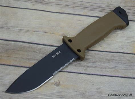 Gerber Lmf Ii Survival Coyote Brown Fixed Blade Hunting Knife Made In