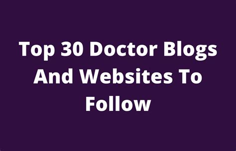 Top 30 Doctor Blogs And Websites To Follow Best Rated Docs