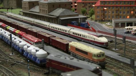 Tt Gauge Model Railway Layout With Model Trains From The Czechoslovak