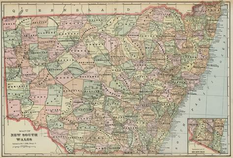Map Of New South Wales Australia With Cities And Towns Maps Of The World