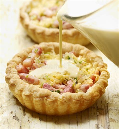 Tasty Quiche Beeing Prepared For Dinner Stock Image Image Of French