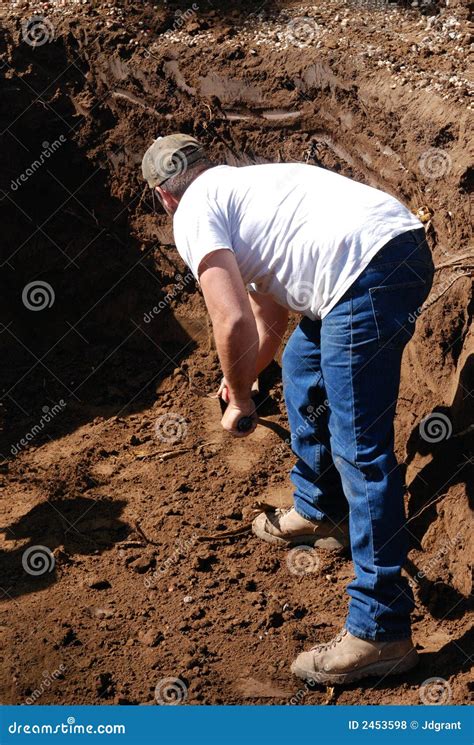 Man Digging Stock Photo Image Of Contractor Spade Masculine 2453598