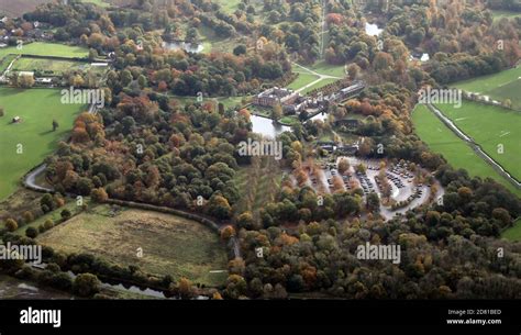 Aerial View Of National Trust Run Property Of Dunham Massey A Tourist
