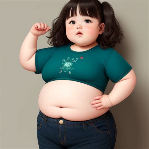 Image Convert Chubby Girl With A Tiny Shirt Stomach Showing