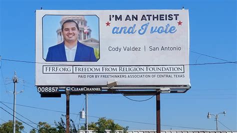 Ffrf And Fact Erect Four Im An Atheist And I Vote Billboards In San