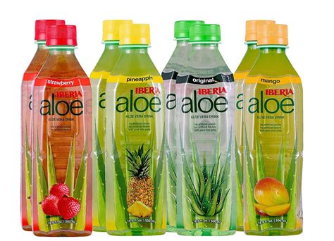 Iberia Aloe Vera Drink With Pure Aloe Pulp 16 9 Fl Oz Pack Of 8 No