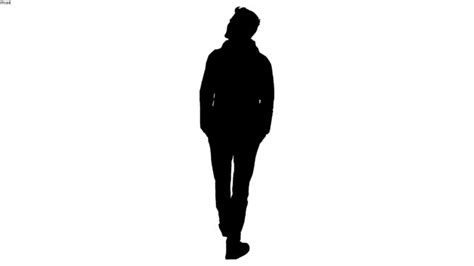 2d Silhouette Back Man Walking Looking Up 3d Warehouse