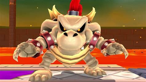 Super Mario 3d Land All Boss Fights With Luigi Bowser Dry Bowser