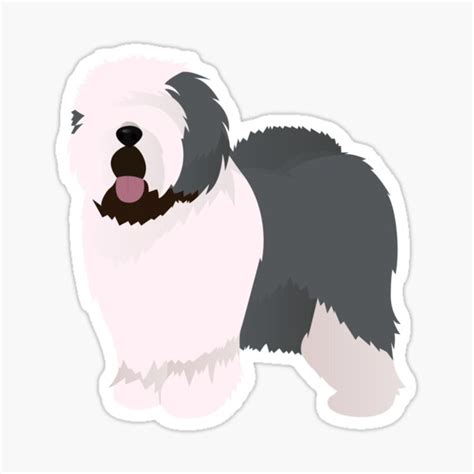 Cartoon Old English Sheepdog Drawing The Following Pages On The