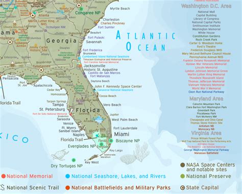 National Parks In Florida Map Printable Maps