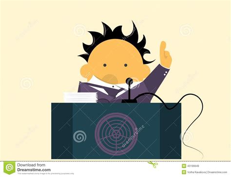 Orator Cartoon Vector 43199949