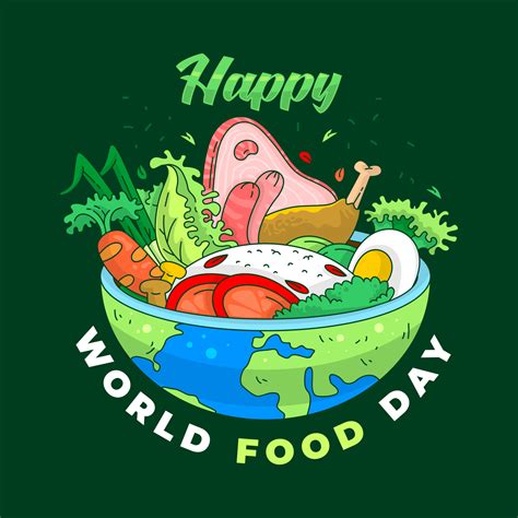 World Food Day Vector Background For Poster Banner Greeting Card