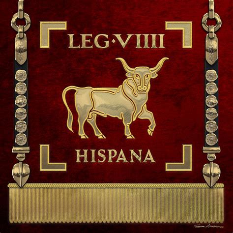 standard of the spanish 9th legion vexillum of legio ix hispana digital art by serge averbukh