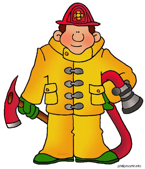 occupations clip art  phillip martin firefighter