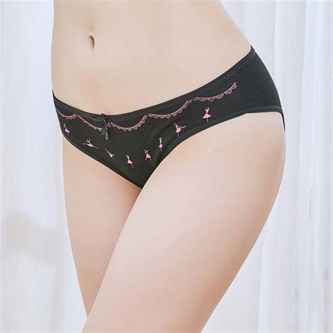 6pcs Pack Wholesale Of Cotton Printed Lady Briefs Underwear Women 6 Colors In Womens Panties