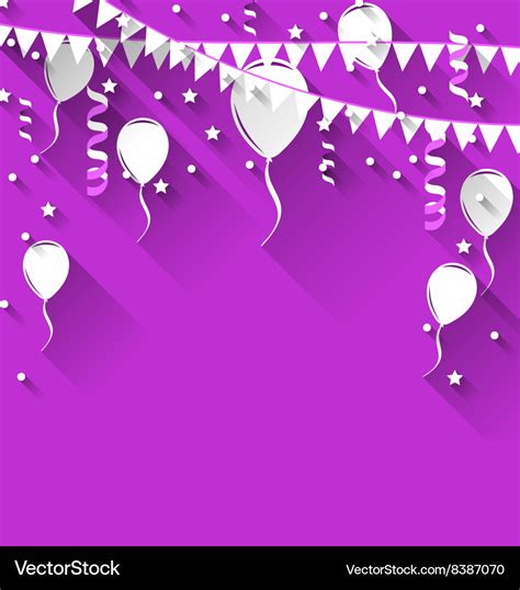 Happy Birthday Background With Balloons And Vector Image