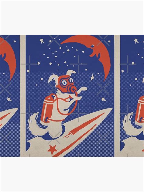 Laika First Space Dog Ussr 1950s — Soviet Vintage Space Poster