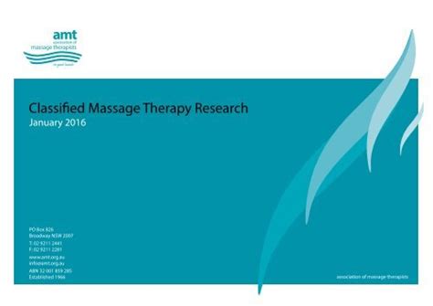 classified massage therapy research