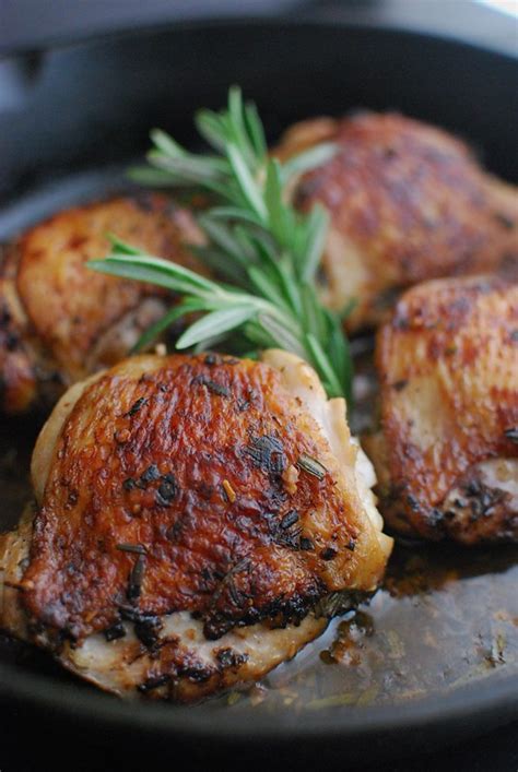 Pan Roasted Rosemary Chicken Thighs
