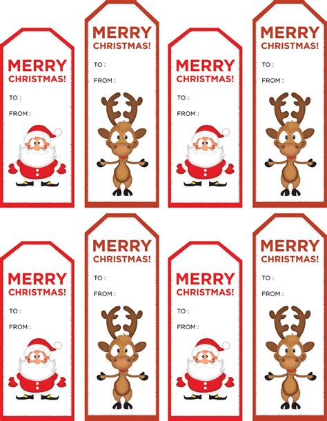 40 Unique Printable Christmas T Tags