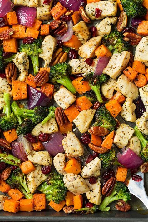 Chicken Broccoli And Sweet Potato Sheet Pan Dinner Cooking Classy