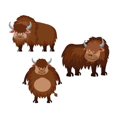 Yak Characters Collection 171554 Vector Art At Vecteezy