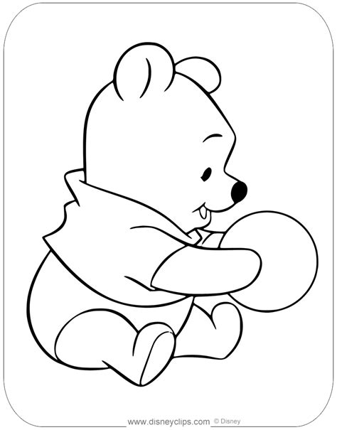 Baby Pooh Birthday Coloring Pages Coloring Pages