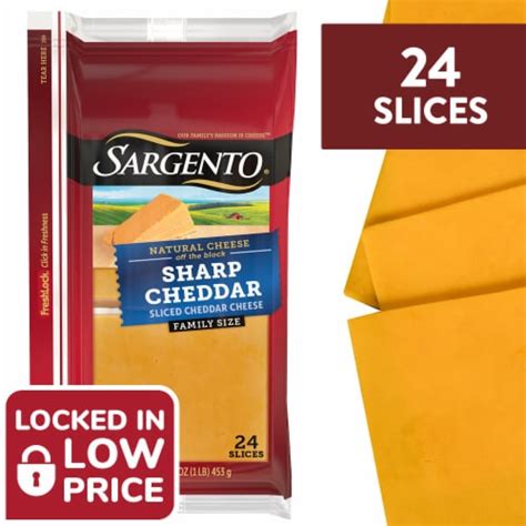 Sargento® Sharp Cheddar Sliced Cheese 24 Slices 16 Oz Kroger