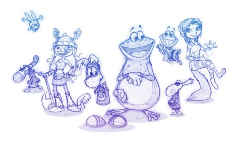 Wip Sketches By Absolutedream Baby Animals Funny Animals Rayman