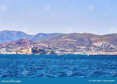 Turquoise Water Near Beach On Aegean Coast Sea Turkish Resort Stock