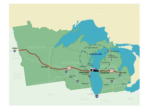 Lake Michigan Circle Tour Map Maping Resources