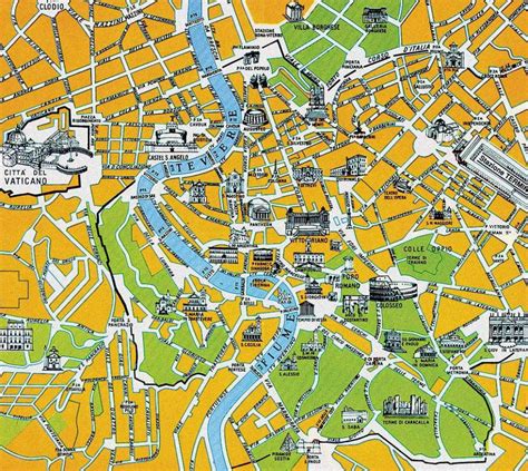 Map Of Rome Tourist Attractions Sightseeing And Tourist Tour With Rome