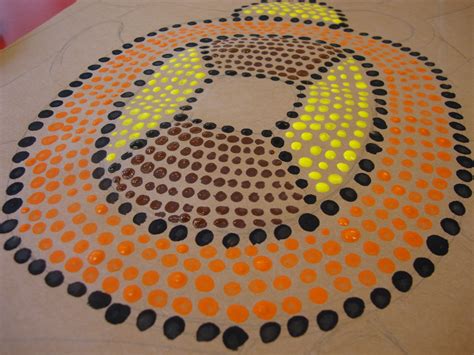Art Paper Scissors Glue Aboriginal Dot Paintings
