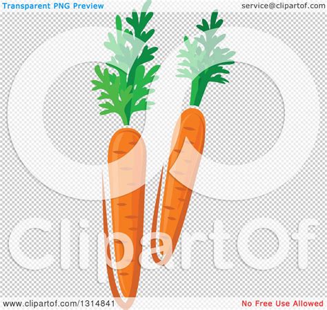 Clipart of Cartoon Carrots - Royalty Free Vector Illustration by Vector ...