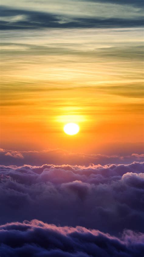 Clouds Sky Sun Wallpaper 1080x1920