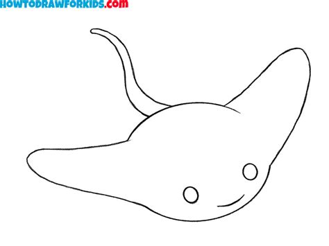 How To Draw A Stingray Easy Drawing Tutorial For Kids