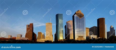 Houston Skyline In The Evening Sunlight Stock Image Image Of Business