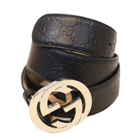 Gucci Interlocking G Guccissima Leather Signature Belt Size 10040
